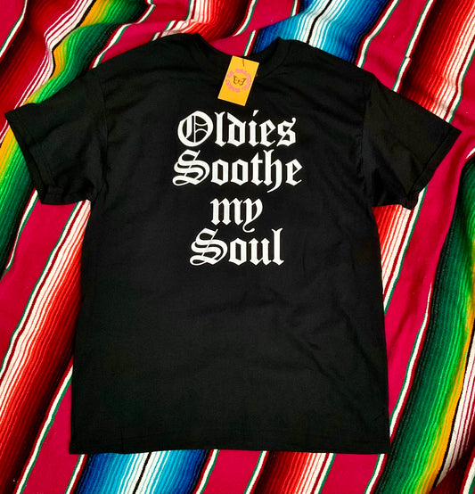 Oldies Soothe My Soul Black Tee